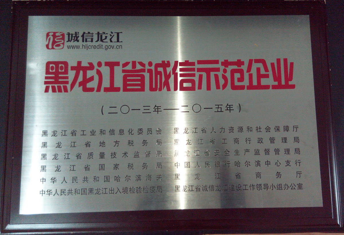 黑龍江省誠信示范企業(yè)獎牌(2013—2015年)網(wǎng)站.jpg